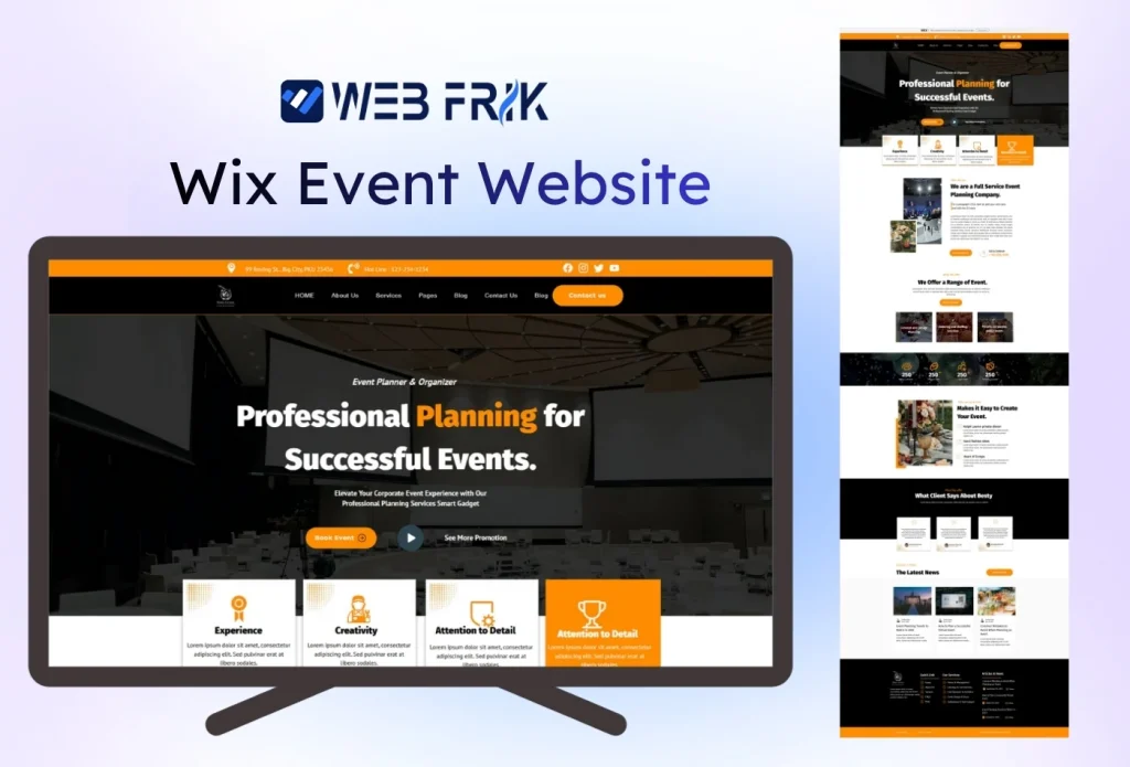 Wix Event Website-Web Frik
