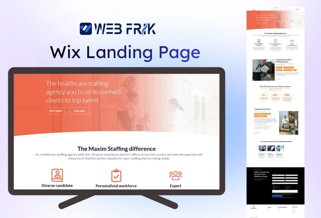Wix Landing Page-Web Frik