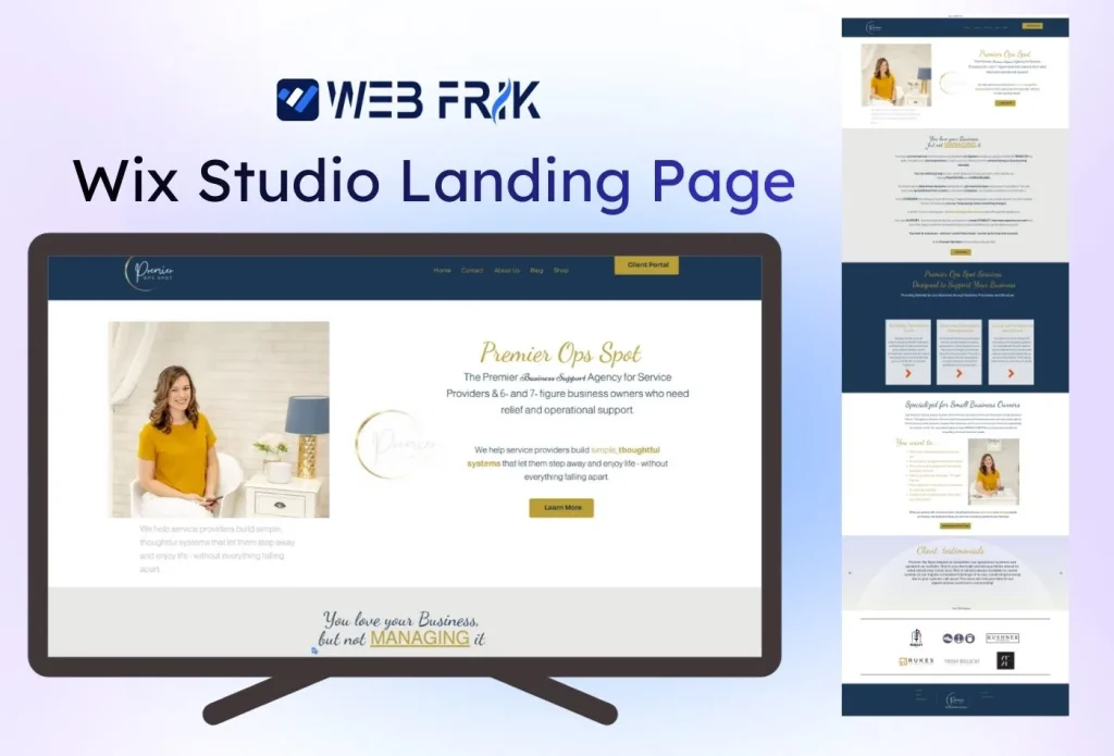 Wix Studio Landing Page-Web Frik
