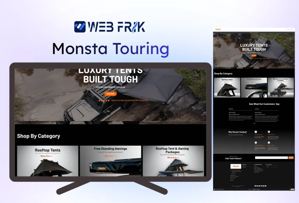 Monsta Touring-Shopify Store Re-Design